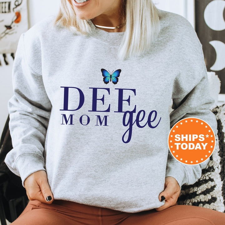 Delta Gamma Butterfly Mom Sorority Sweatshirt | Dee Gee Mom Sweatshirt | Sorority Mom Hoodie | Big Little Family | Gifts For Mom 16287g