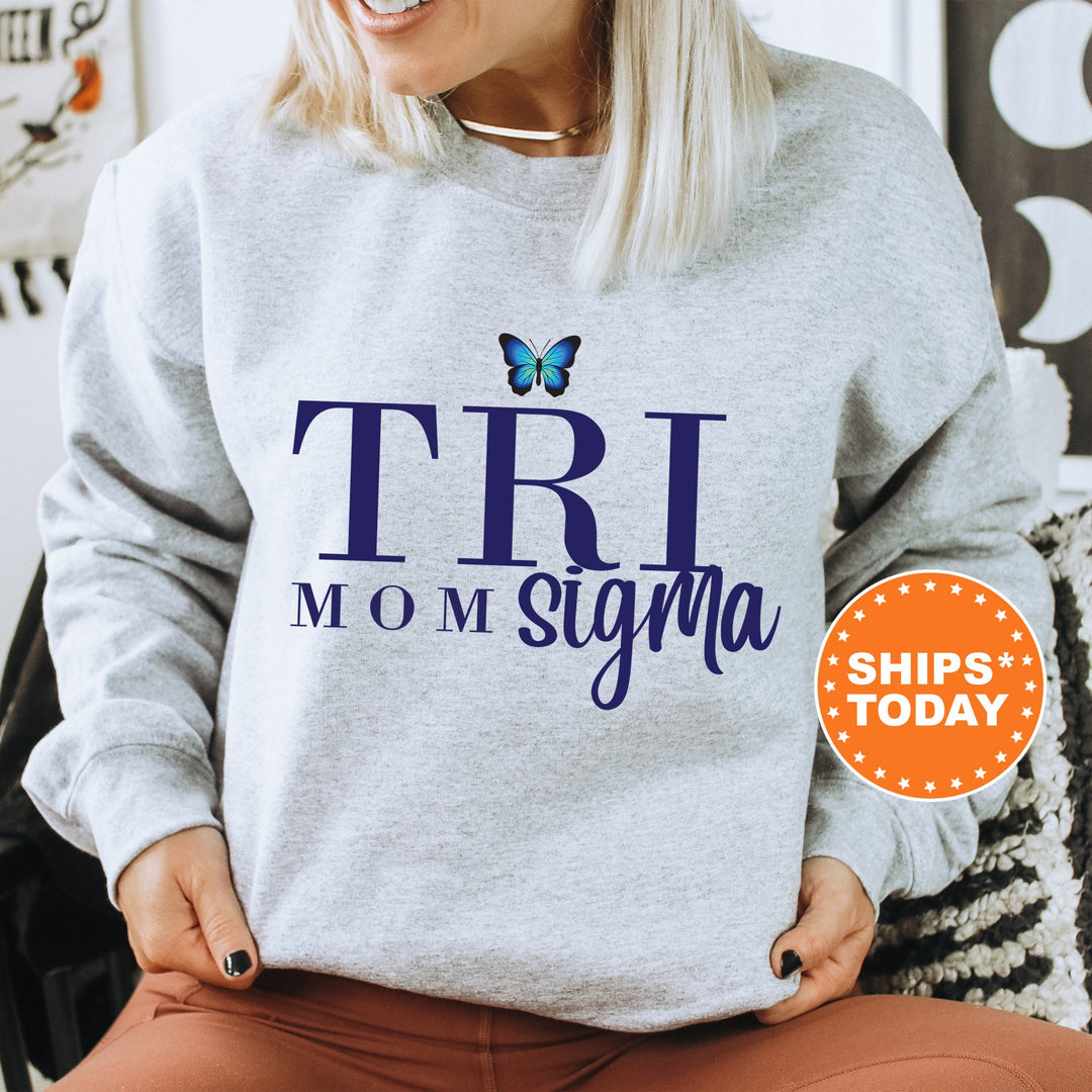 Sigma Sigma Sigma Butterfly Mom Sorority Sweatshirt | Tri Sigma Mom Sweatshirt | Sorority Mom | Big Little Family | Gifts For Mom