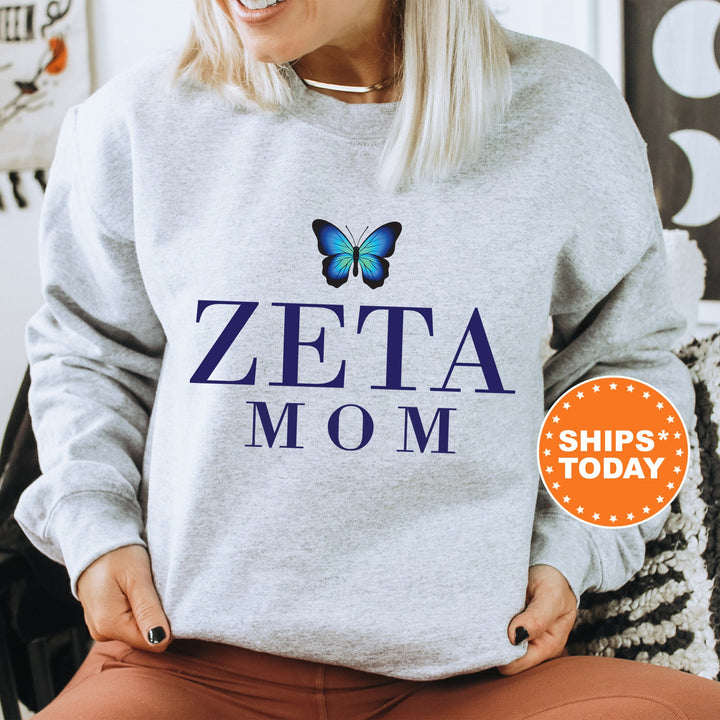 Zeta Tau Alpha Butterfly Mom Sorority Sweatshirt | ZETA Mom Sweatshirt | Sorority Mom Hoodie | Big Little Family | Gifts For Mom