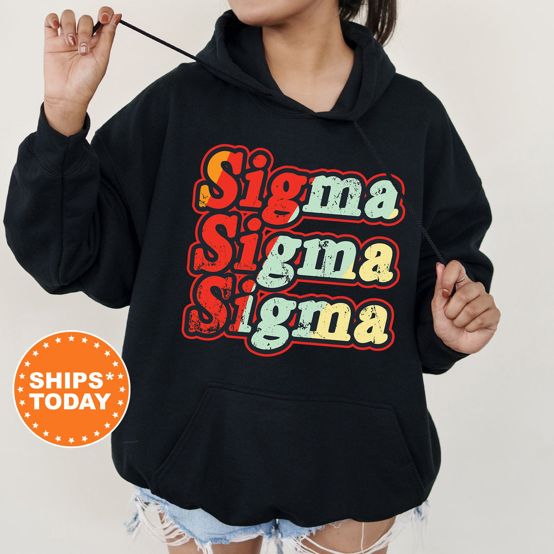 Sigma Sigma Sigma Retrovibe Sorority Sweatshirt | Tri Sigma Retro Sweatshirt | Big Little Gift | Greek Sweatshirt | College Apparel _ 11361g