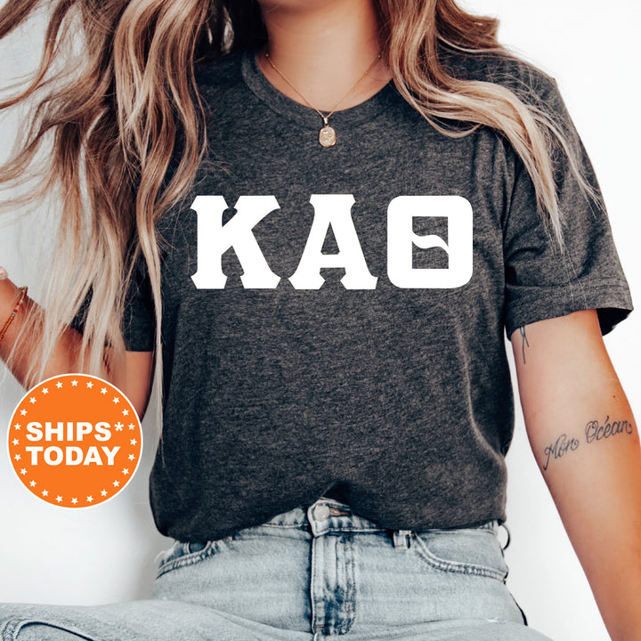 Kappa Alpha Theta Basic Letter Sorority T-Shirt | Theta Greek Letters | Sorority Letters | Big Little Gift | Comfort Colors Shirt _ 8361g