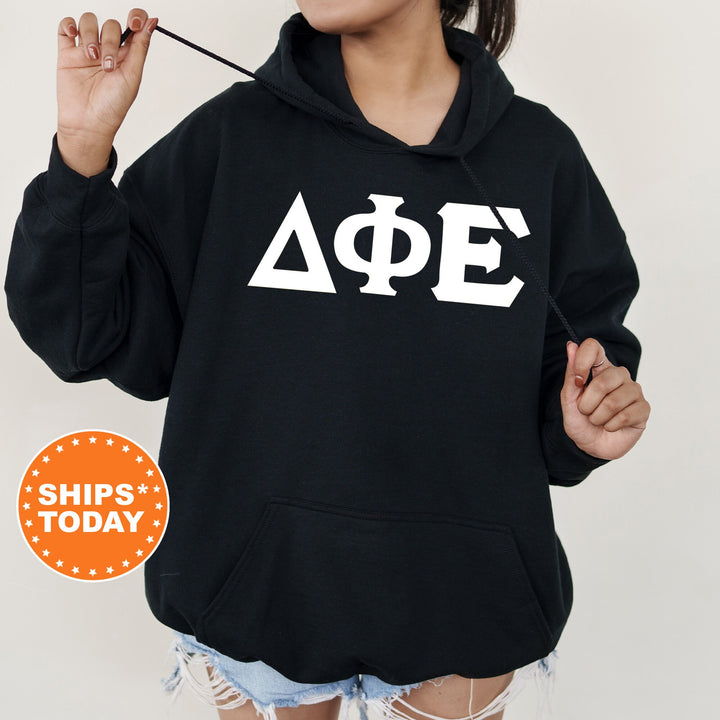 Delta Phi Epsilon Basic Letters Sorority Sweatshirt | DPHIE Hoodie | Big Little Reveal | Sorority Letters | Greek Letters Sweatshirt