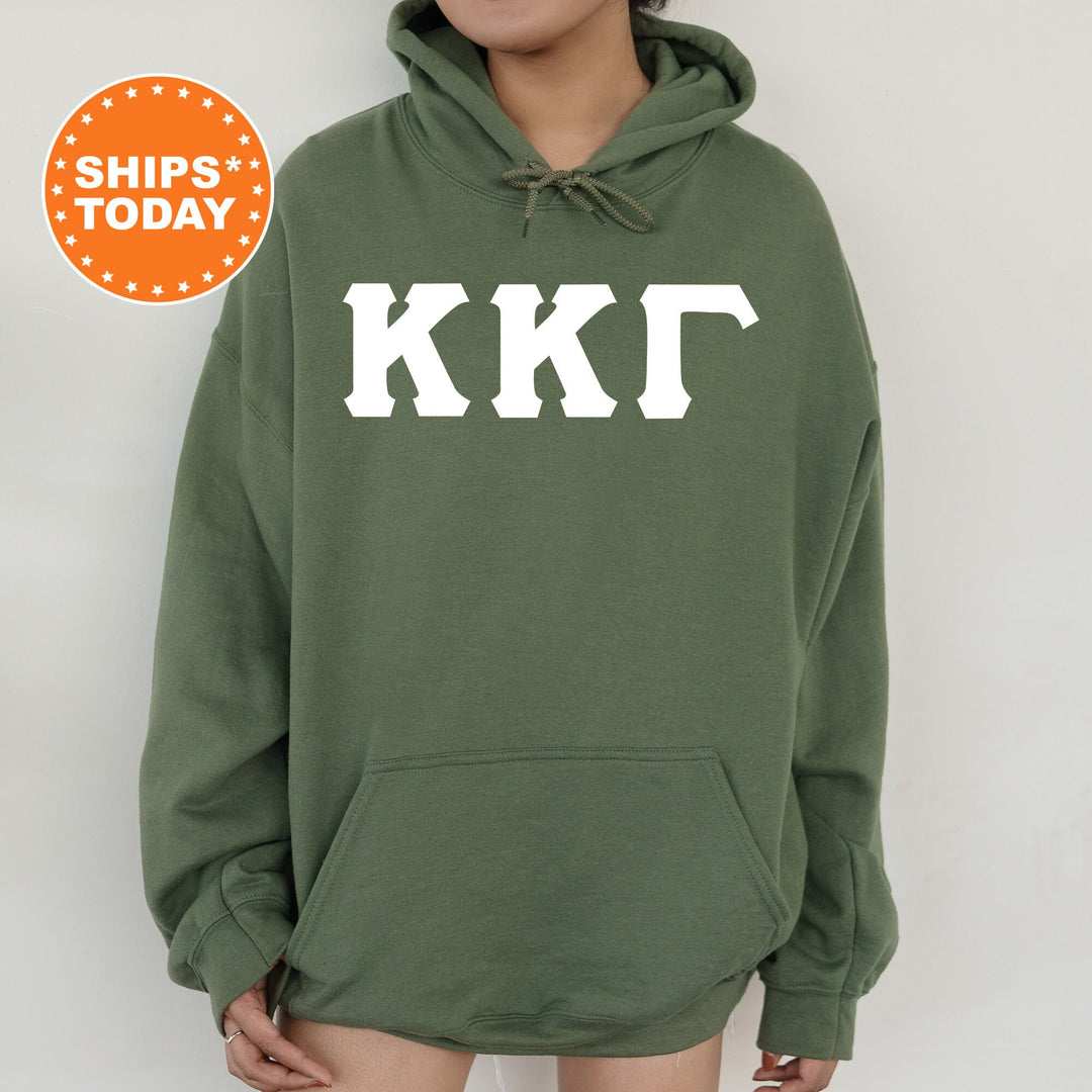 Kappa Kappa Gamma Basic Letters Sorority Sweatshirt | Kappa Hoodie | Big Little Reveal | Sorority Letters | Greek Letters Sweatshirt