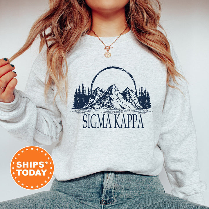 Sigma Kappa Summer Mountain Sorority Sweatshirt | Sig Kap Sweatshirt | Sorority Apparel | Big Little Reveal | Sigma Kappa Hoodie _ 5807g