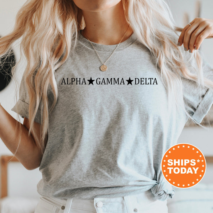 Alpha Gamma Delta Traditional Star Sorority T-Shirt | Alpha Gam Sorority Apparel | Sorority Merch | Big Little Gift | Comfort Colors _ 5367g