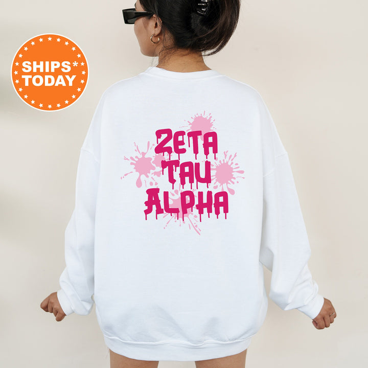 Zeta Tau Alpha Painty Sorority Sweatshirt | ZETA Sorority Hoodie | Greek Apparel | Big Little Sorority | Trendy Sorority Sweatshirt _ 9984g