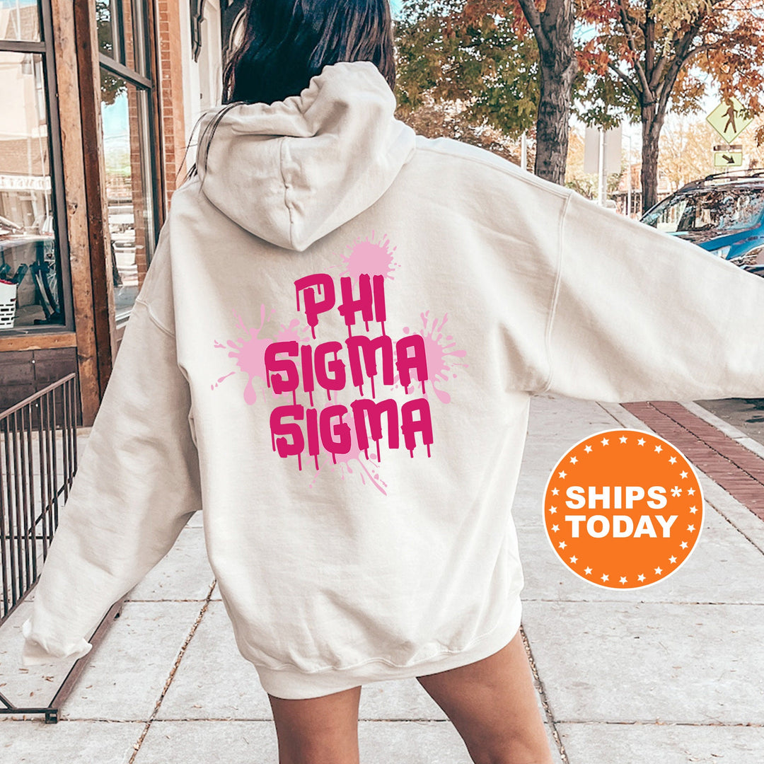 Phi Sigma Sigma Painty Sorority Sweatshirt | Phi Sig Sorority Hoodie | Greek Apparel | Big Little Gift | Trendy Sorority Sweatshirt _ 9978g
