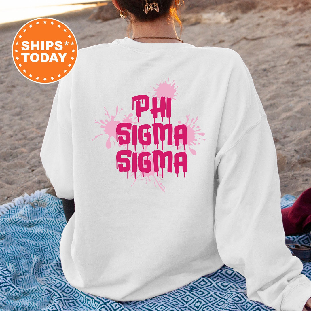 Phi Sigma Sigma Painty Sorority Sweatshirt | Phi Sig Sorority Hoodie | Greek Apparel | Big Little Gift | Trendy Sorority Sweatshirt _ 9978g