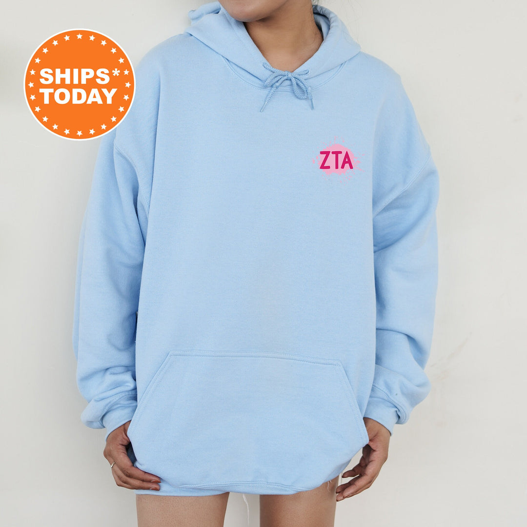 Zeta Tau Alpha Painty Sorority Sweatshirt | ZETA Sorority Hoodie | Greek Apparel | Big Little Sorority | Trendy Sorority Sweatshirt _ 9984g