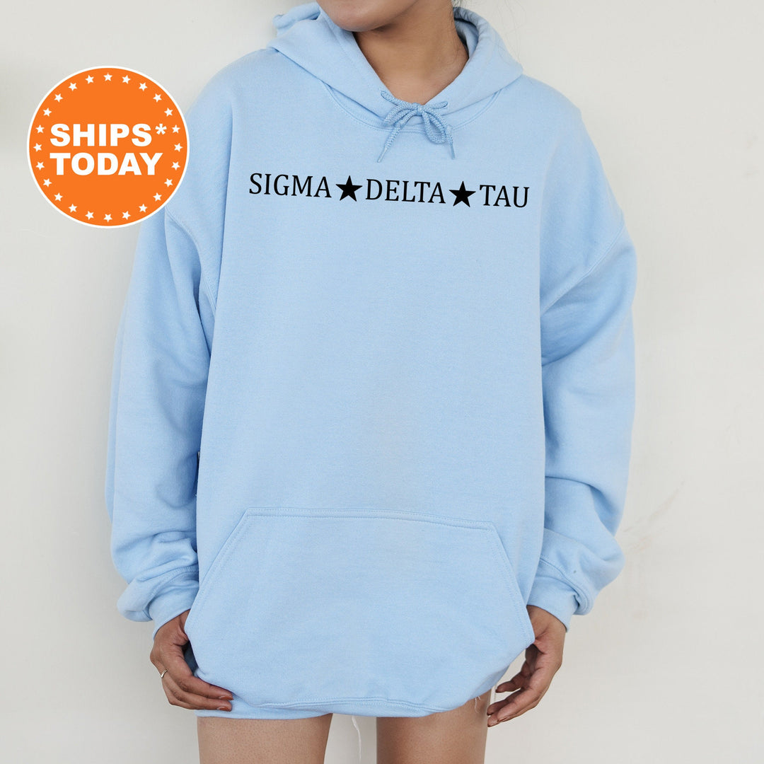 Sigma Delta Tau Traditional Star Sorority Sweatshirt | Sig Delt Greek Sweatshirt | College Apparel | Big Little Sorority Gifts _ 5385g