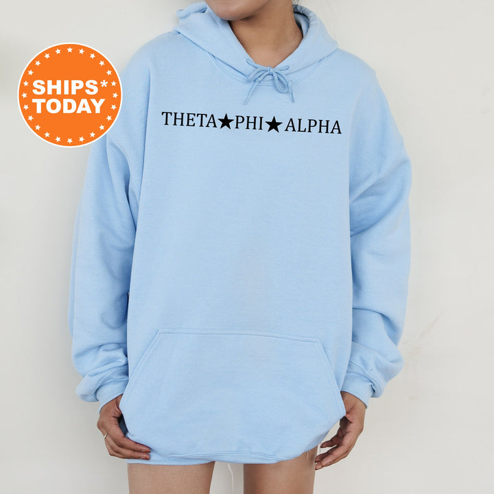 Theta Phi Alpha Traditional Star Sorority Sweatshirt | Theta Phi Greek Sweatshirt | College Apparel | Big Little Sorority Gifts _ 5388g