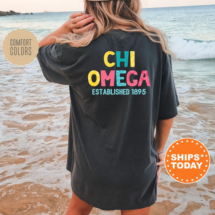 Chi Omega Papercut Sorority T-Shirt | Chi O Big Little Shirt | Comfort Colors Shirt | Custom Greek Apparel | Fun Letters Sorority Shirt _ 16389g