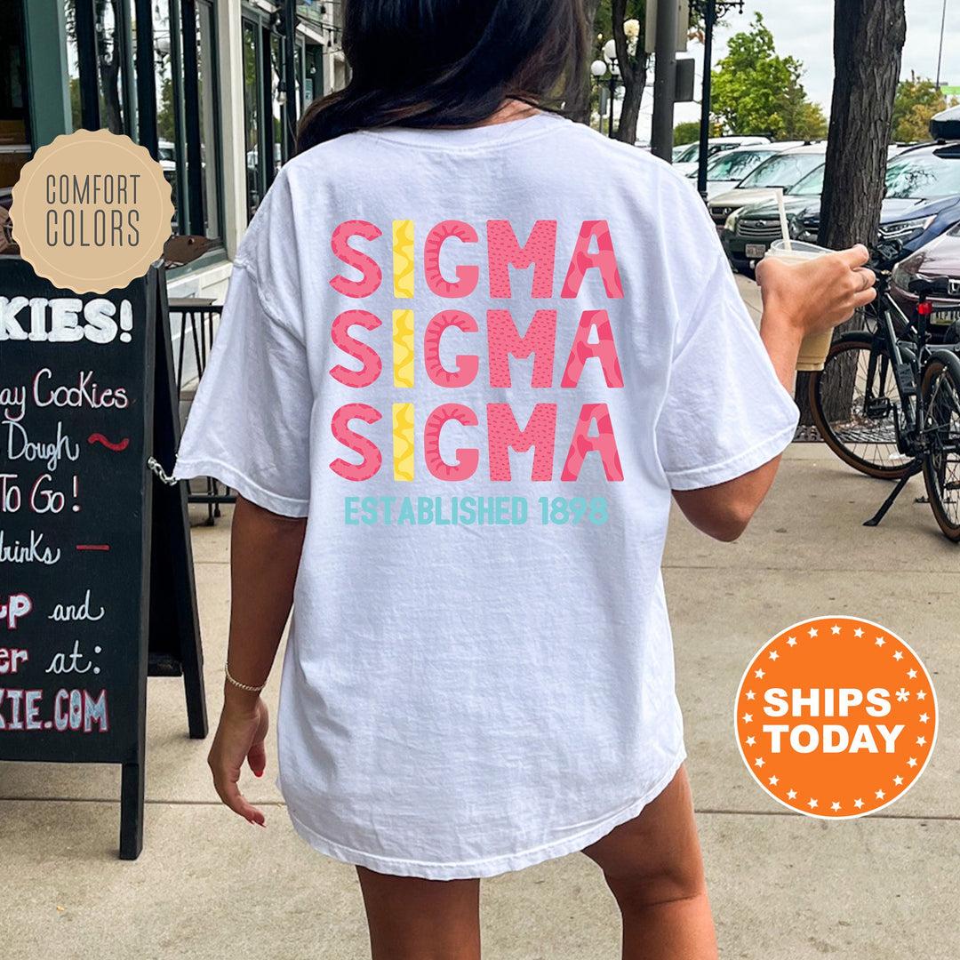 Sigma Sigma Sigma Papercut Sorority T-Shirt | Tri Sigma Big Little Gift | Comfort Colors Shirt | Custom Greek Apparel | Fun Letters Shirt _ 16403g