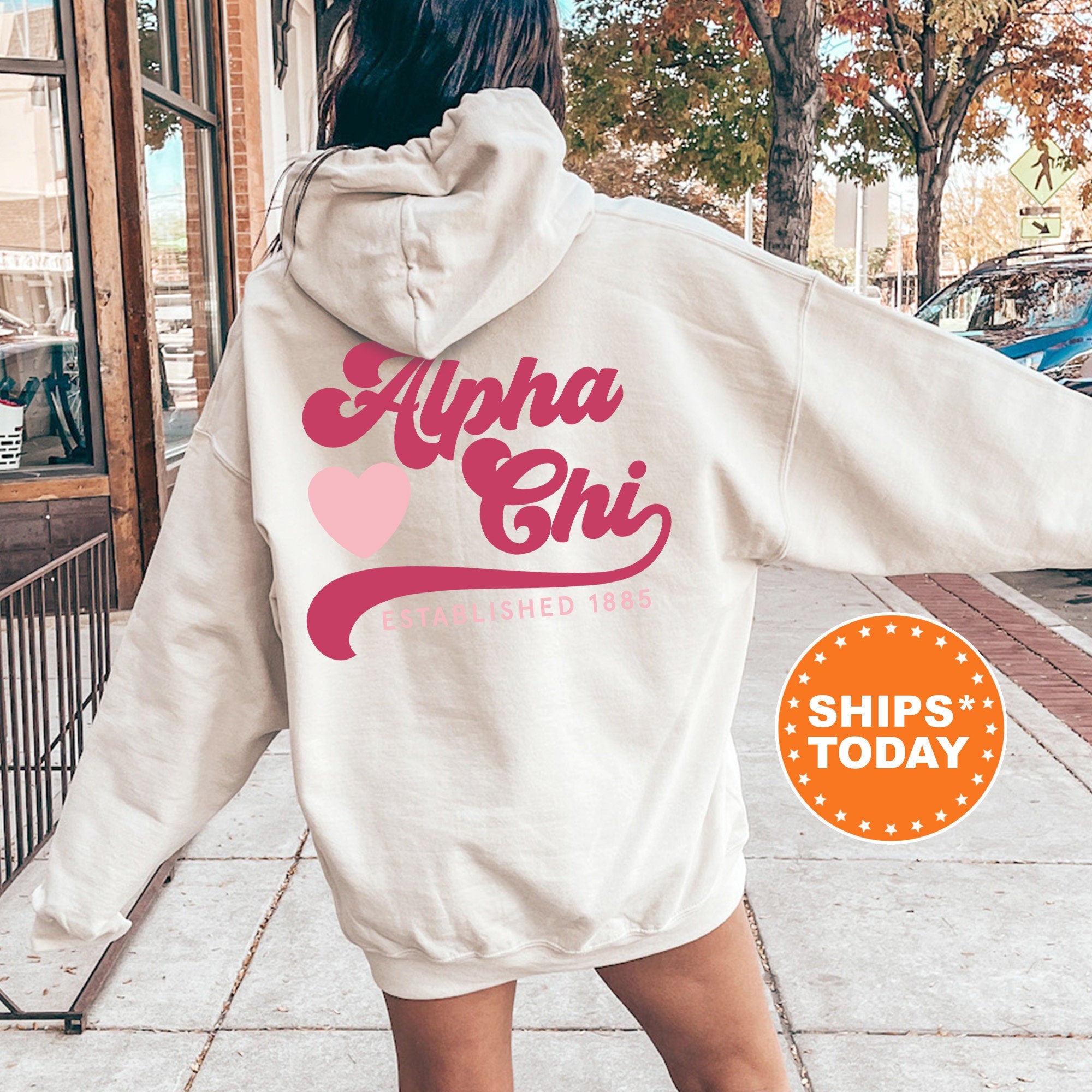 Alpha Chi Omega Heart Haven Sorority Sweatshirt Alpha Chi Hoodie ACHIO Big Little Sorority Initiation AXO Greek Apparel