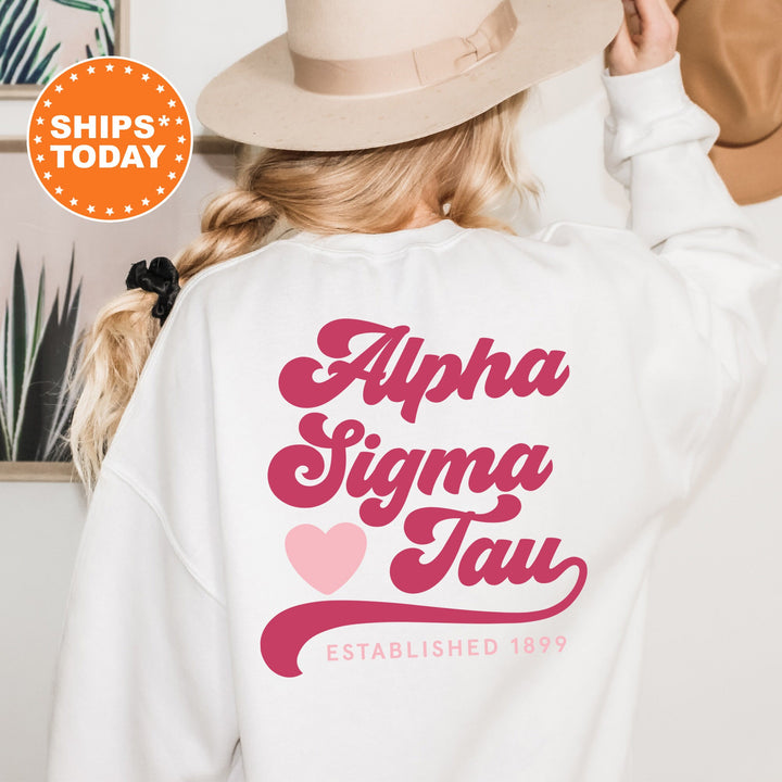 Alpha Sigma Tau Heart Haven Sorority Sweatshirt | Alpha Sigma Tau Hoodie | Crewneck Sweatshirt | Sorority Gift | Big Little Reveal