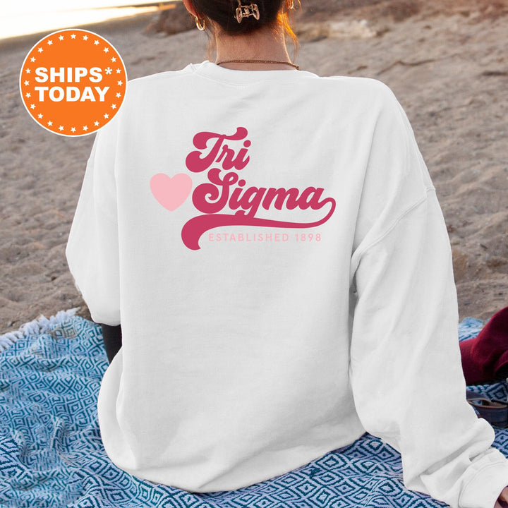 Sigma Sigma Sigma Heart Haven Sorority Sweatshirt | Sigma Sigma Sigma Hoodie | Tri Sigma Sweatshirt | Greek Apparel | Big Little 13551g