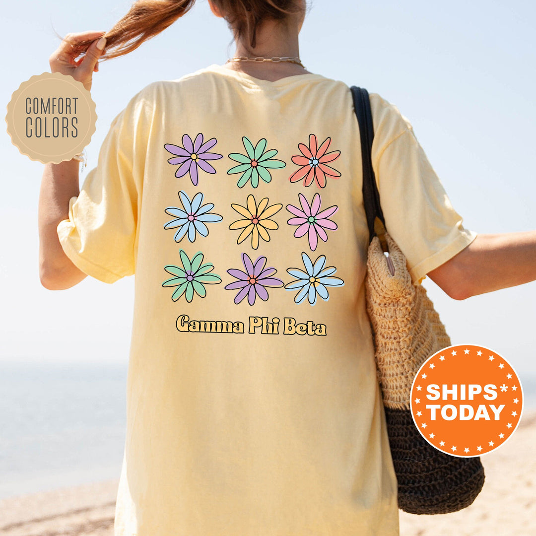 Gamma Phi Beta Flower Fashion Sorority T-Shirt | Gamma Phi Shirt | Oversized Sorority Shirt | Comfort Colors Shirt _ 13776g