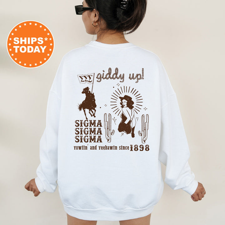 Sigma Sigma Sigma Rustic Rodeo Sorority Sweatshirt | Tri Sigma Merch | Big Little Gift | Western Crewneck | Cowgirl Sweatshirt