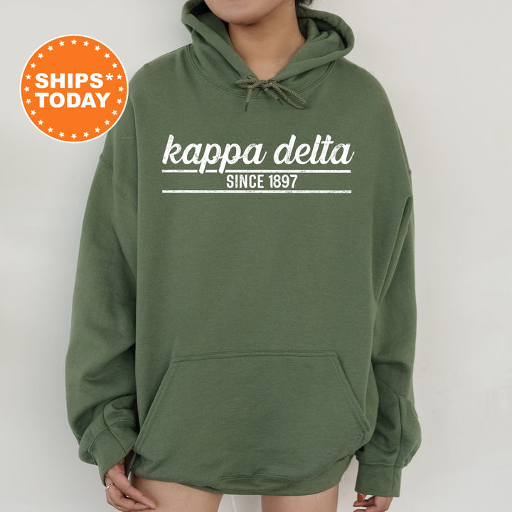 Kappa Delta Faded Traditional Sorority Sweatshirt | Kay Dee Sorority Hoodie | Big Little Reveal | Sorority Gifts | Greek Sweatshirt _ 7192g