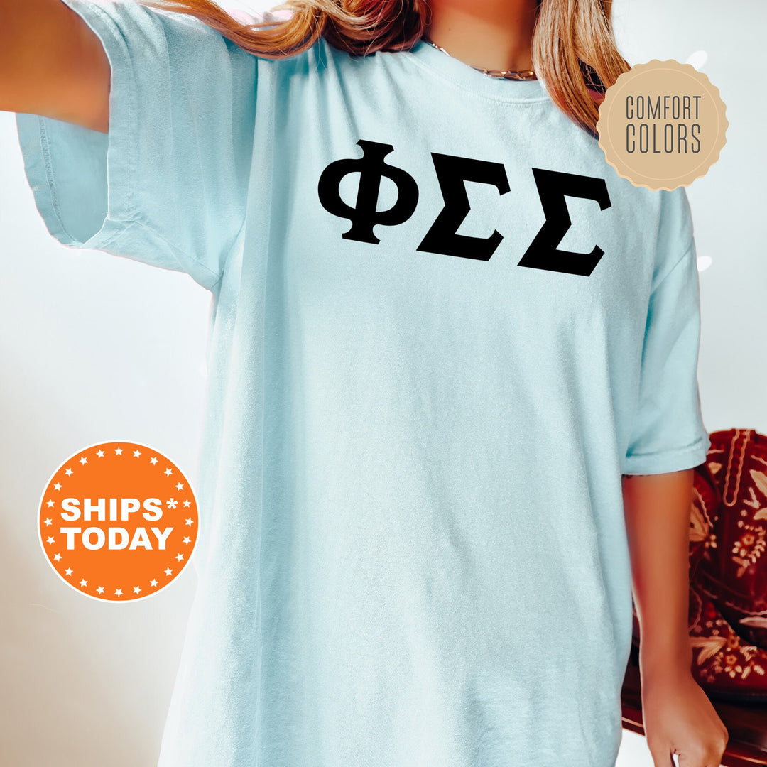 Phi Sigma Sigma Super Simple Sorority T-Shirt | Phi Sig Sorority Letters | Greek Letters | Big Little Gift | Comfort Colors Shirt _ 5656g