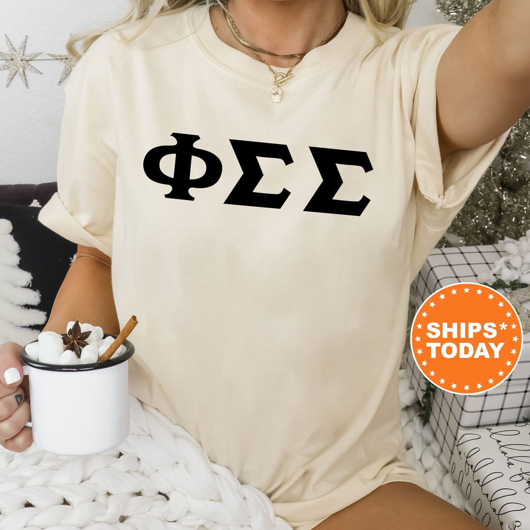 Phi Sigma Sigma Super Simple Sorority T-Shirt | Phi Sig Sorority Letters | Greek Letters | Big Little Gift | Comfort Colors Shirt _ 5656g