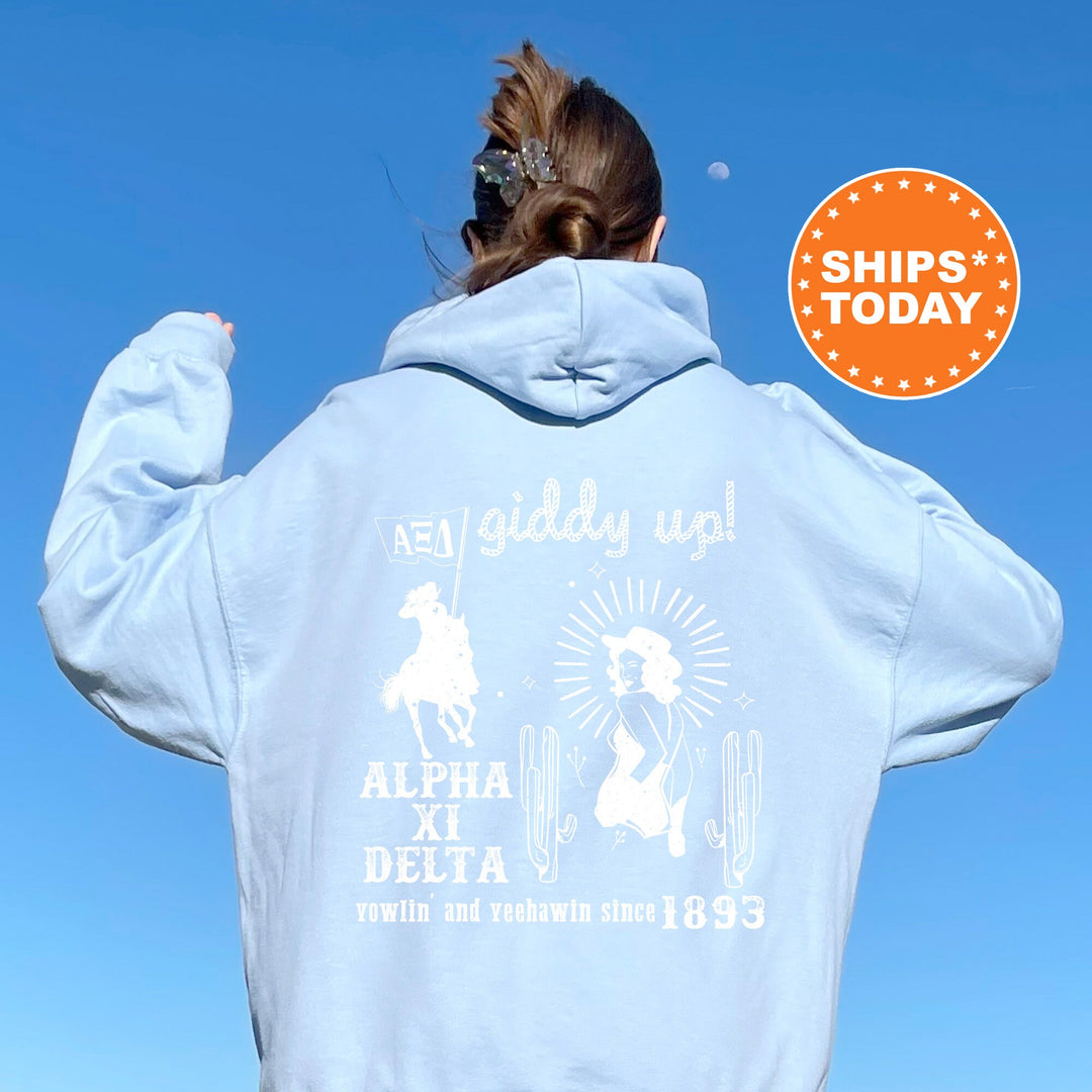 Alpha Xi Delta Western Theme Sorority Sweatshirt | AXID Cowgirl Sweatshirt | Big Little Gift | Greek Apparel | Country Sweatshirt