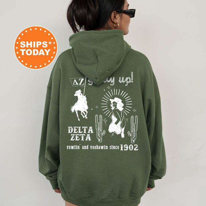 Delta Zeta Western Theme Sorority Sweatshirt | Dee Zee Cowgirl Sweatshirt | Big Little Gift | Greek Apparel | Country Sweatshirt