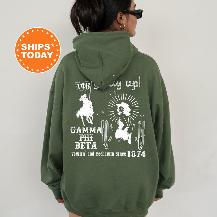 Gamma Phi Beta Western Theme Sorority Sweatshirt | Gamma Phi Cowgirl Sweatshirt | Big Little Sorority Apparel | Country Sweatshirt