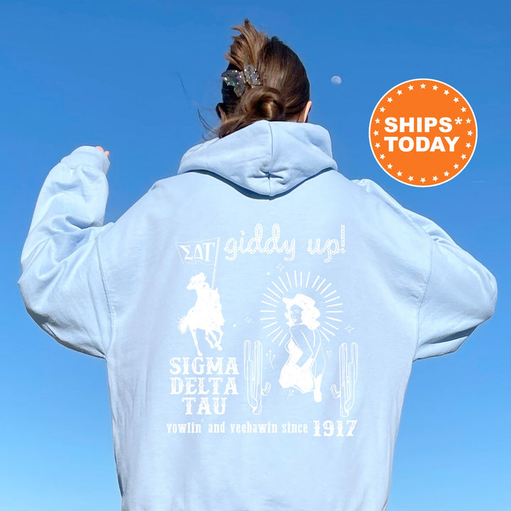 Sigma Delta Tau Western Theme Sorority Sweatshirt | Sig Delt Cowgirl Sweatshirt | Big Little | Greek Apparel | Country Sweatshirt