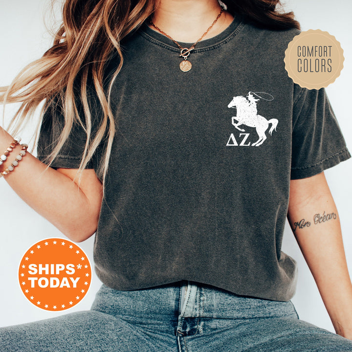 Delta Zeta Western Theme Sorority T-Shirt | Dee Zee Cowgirl Shirt | Big Little Gift | Sorority Country Shirt | Comfort Colors Shirt _ 16964g