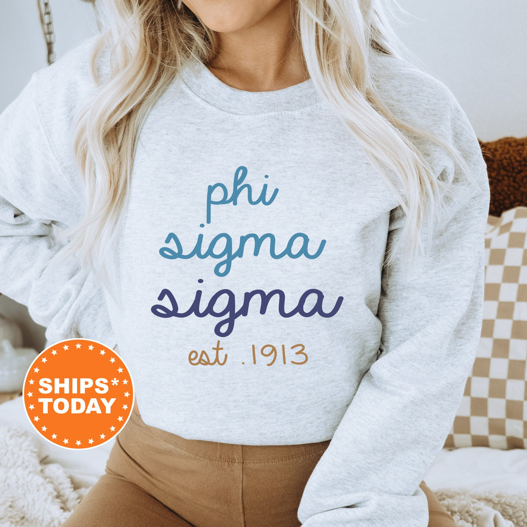 Phi Sigma Sigma The Blues Sorority Sweatshirt | Phi Sig Sorority Hoodie | Sorority Gifts For Little | Phi Sigma Sigma Sweatshirt _ 8287g