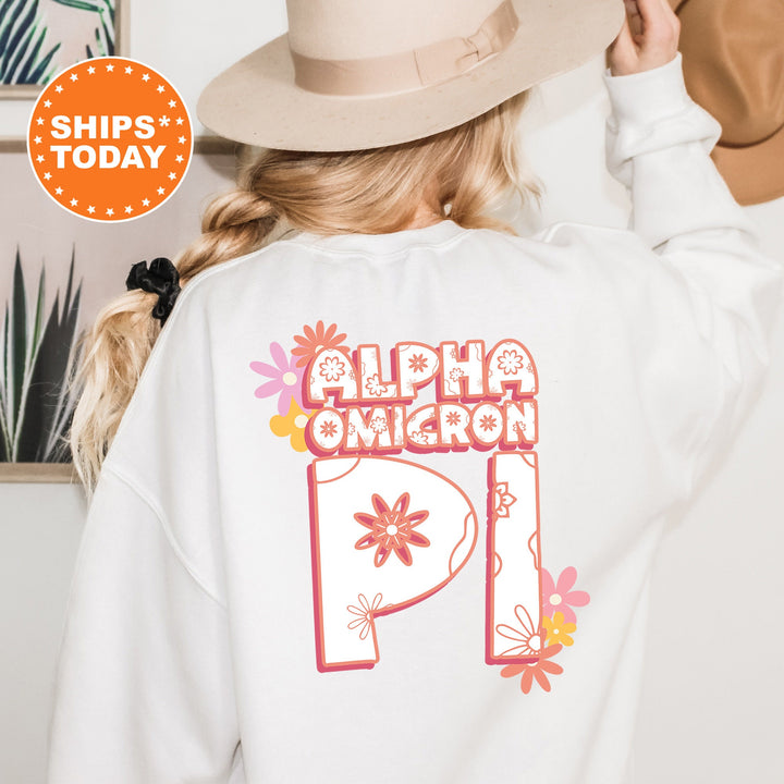 Alpha Omicron Pi Allure Sorority Sweatshirt | Alpha O Floral Sweatshirt | Sorority Merch | Big Little Reveal Gift | Custom Sorority Crewneck