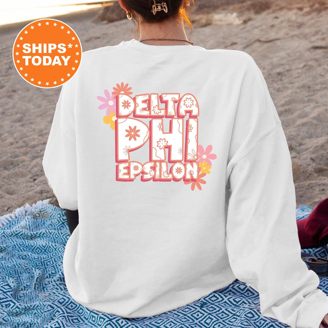 Delta Phi Epsilon Allure Sorority Sweatshirt | DPHIE Floral Sweatshirt | Sorority Merch | Big Little Reveal Gift | Custom Sorority Crewneck