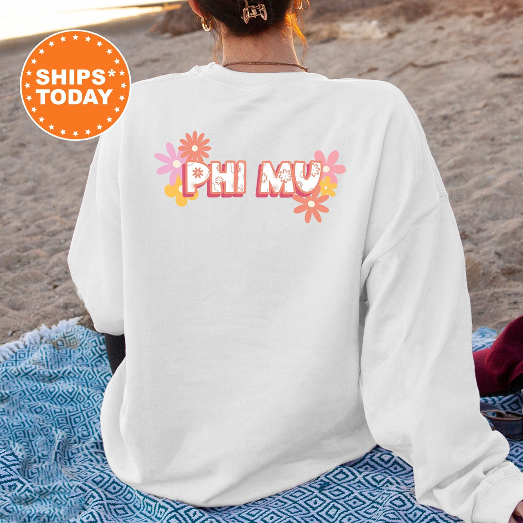 Phi Mu Allure Sorority Sweatshirt | Phi Mu Floral Sweatshirt | Phi Mu Sorority Merch | Big Little Gift | College Greek Apparel _ 14244g