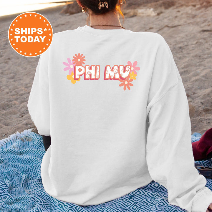 Phi Mu Allure Sorority Sweatshirt | Phi Mu Floral Sweatshirt | Phi Mu Sorority Merch | Big Little Gift | College Greek Apparel _ 14244g