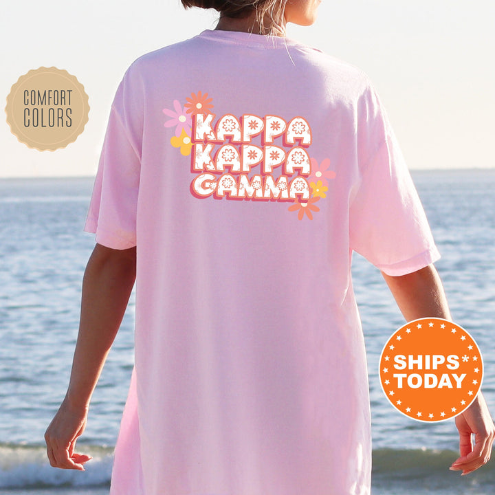 Kappa Kappa Gamma Allure Sorority T-Shirt | Kappa Comfort Colors Shirt | KAPPA Floral Shirt | Big Little Sorority | Sorority Apparel _ 14243g