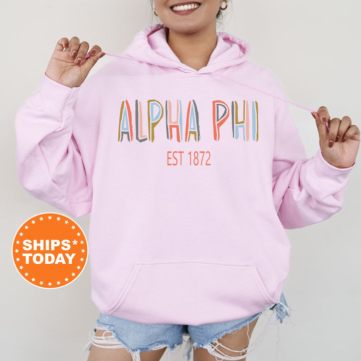 Alpha Phi Olivia Sorority Sweatshirt | APHI Greek Apparel | Alpha Phi Hoodie | Sorority Merch | Big Little Gift | Trendy Sweatshirt