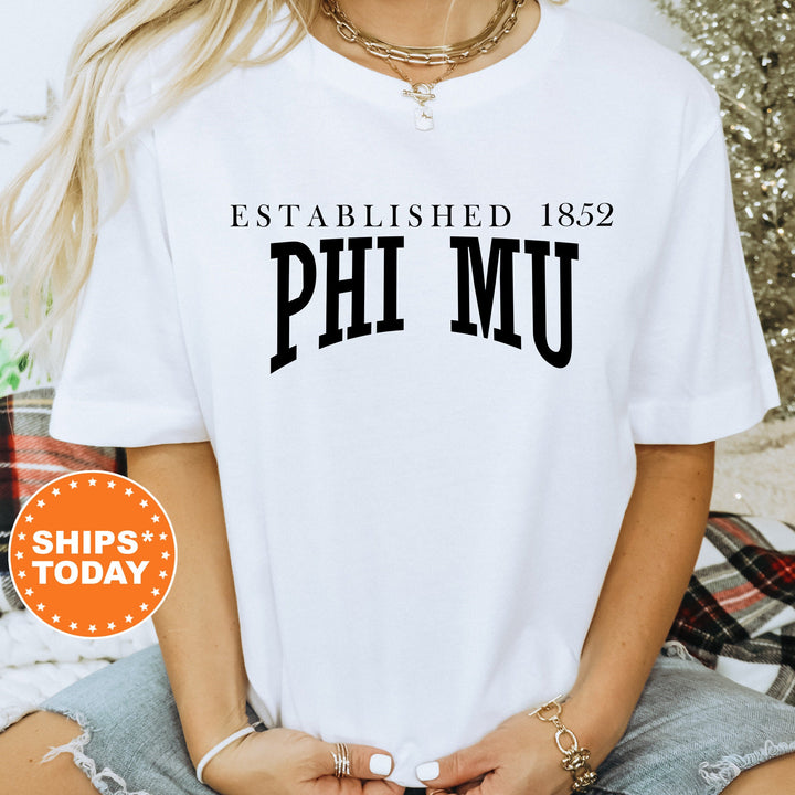 Phi Mu Founding Sorority T-Shirt | Phi Mu Comfort Colors Shirt | Phi Mu Big Little Reveal Shirt | Custom Greek Apparel _ 5460g