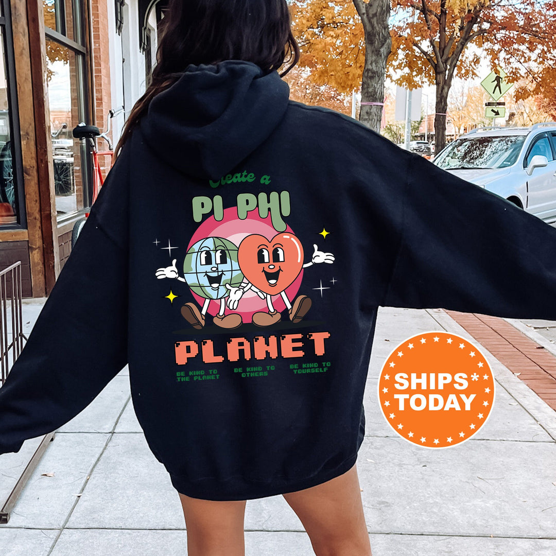 Create A Pi Phi Planet | Pi Beta Phi CosmoGreek Sorority Sweatshirt | Sorority Hoodie | Big Little Sorority Gifts | Greek Apparel