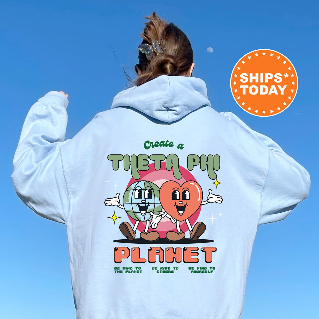 Create A Theta Phi Planet | Theta Phi Alpha CosmoGreek Sorority Sweatshirt | Sorority Hoodie | Big Little Gift | Greek Apparel