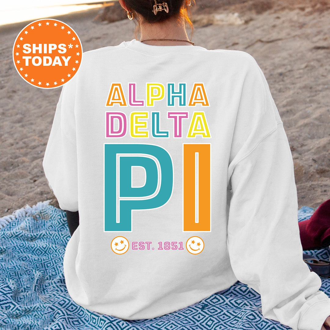 Alpha Delta Pi Frisky Script Sorority Sweatshirt | ADPI Sweatshirt | Alpha Delta Pi Hoodie | Big Little Reveal Gift | Greek Apparel _ 14012g