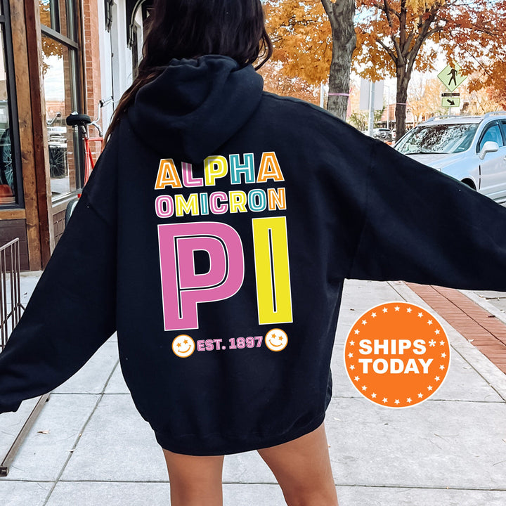 Alpha Omicron Pi Frisky Script Sorority Sweatshirt | Alpha O Sweatshirt | Alpha O Hoodie | Sorority Gift | Big Little Reveal _ 14015g