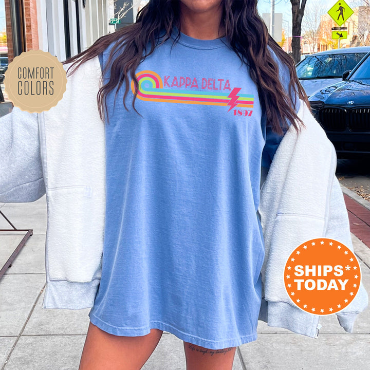 Kappa Delta Retropink Sorority T-Shirt | Kappa Delta Comfort Colors Shirt | Big Little Shirt | Sorority Merch | Greek Apparel _ 16811g