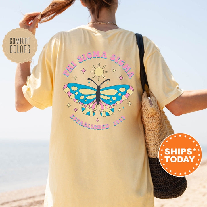 Phi Sigma Sigma Twinklewings Sorority T-Shirt | Phi Sig Butterfly Shirt | Big Little Recruitment Gift | Trendy College Greek Shirt _ 12632g