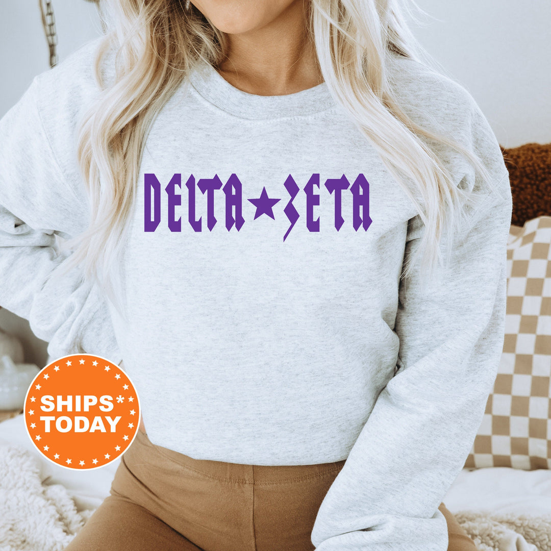 Delta Zeta Delta Zeta Rock N Roll Sorority Sweatshirt | Dee Zee Greek Sweatshirt | Sorority Merch | Big Little | College Apparel _ 5598g