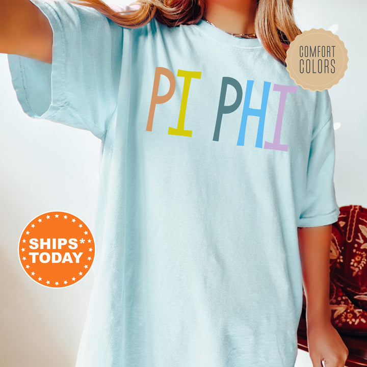 Pi Beta Phi Uniquely Me Sorority T-Shirt | Pi Phi Sorority Letters | Comfort Colors Shirt | Big Little Recruitment Sorority Gifts _ 5830g