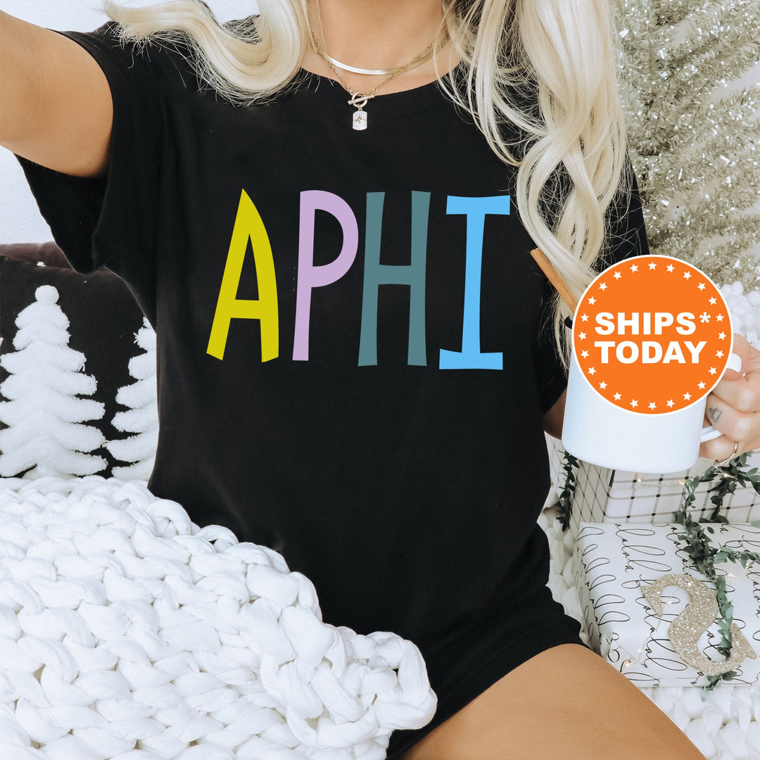 Alpha Phi Uniquely Me Sorority T-Shirt | APHI Sorority Letters | Comfort Colors Shirt | Big Little Recruitment Sorority Gifts _ 5815g