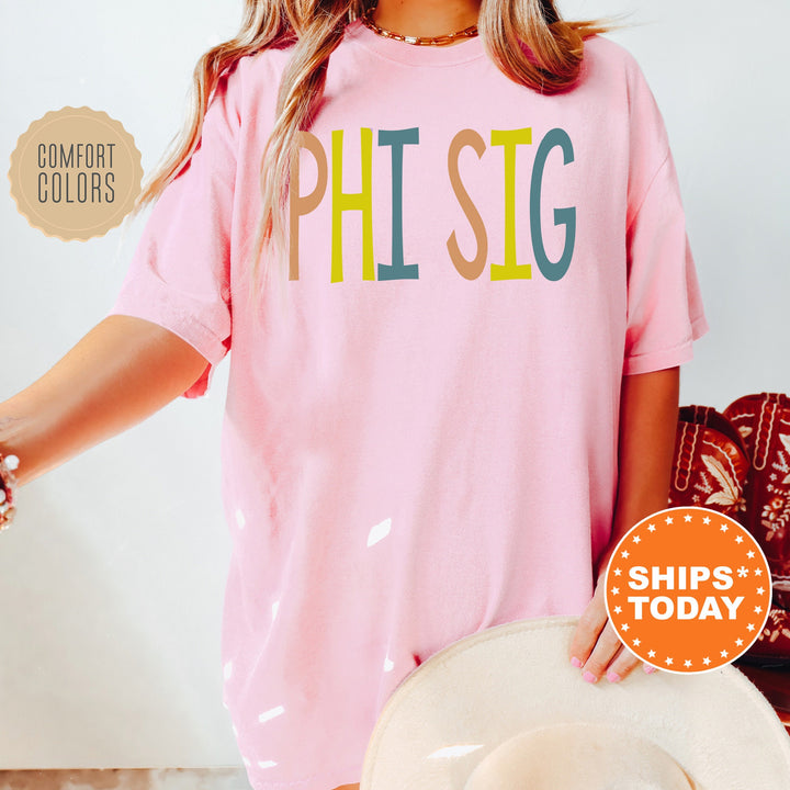 Phi Sigma Sigma Uniquely Me Sorority T-Shirt | Phi Sig Sorority Letters | Comfort Colors Shirt | Big Little Recruitment Gift _ 5829g
