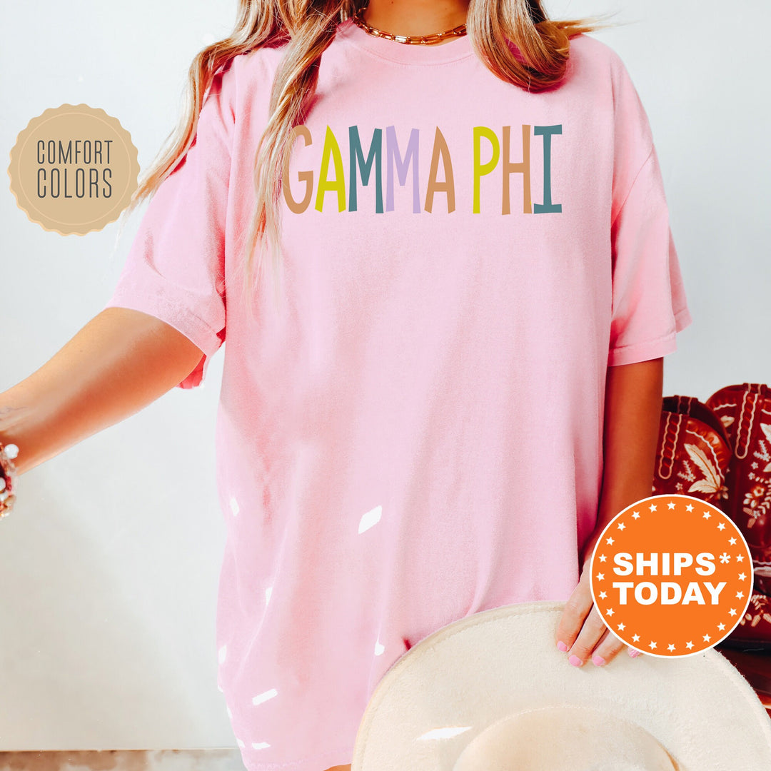 Gamma Phi Beta Uniquely Me Sorority T-Shirt | Gamma Phi Sorority Letters | Comfort Colors Shirt | Big Little Recruitment Gift _ 5824g
