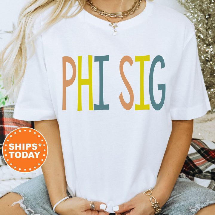 Phi Sigma Sigma Uniquely Me Sorority T-Shirt | Phi Sig Sorority Letters | Comfort Colors Shirt | Big Little Recruitment Gift _ 5829g